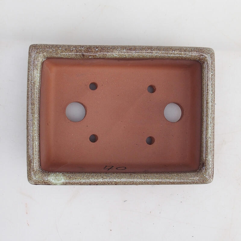 Bonsai tál 15 x 11 x 4,5 cm, bordóbarna színben