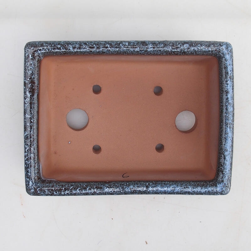 Bonsai tál 15 x 11 x 4,5 cm, bordó szürke színben
