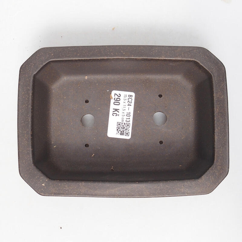 Bonsai tál 15 x 11 x 5 cm, színe barnás okkersárga