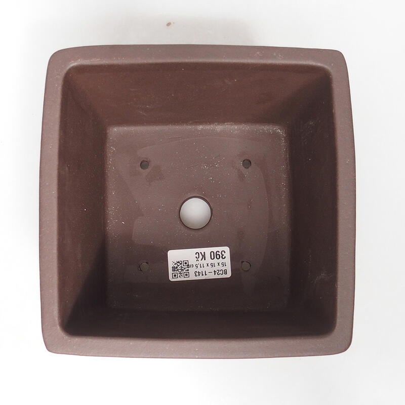 Bonsai tál 15 x 15 x 11,5 cm, barna színű