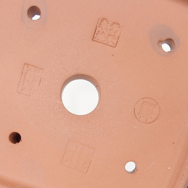 Bonsai tál 15 x 15 x 4,5 cm, bordó szürke színben