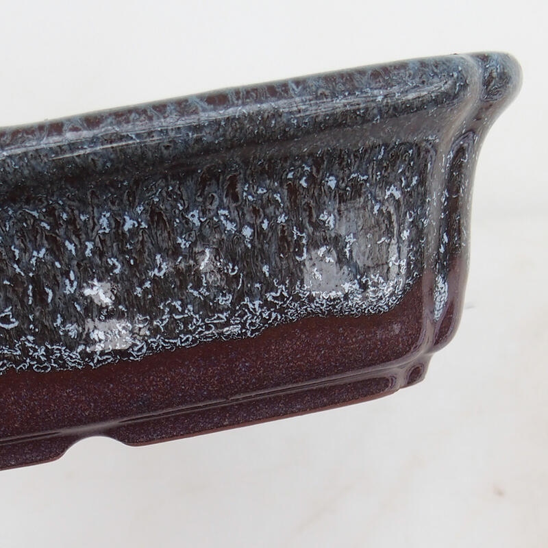 Bonsai tál 15 x 15 x 4,5 cm, bordó szürke színben