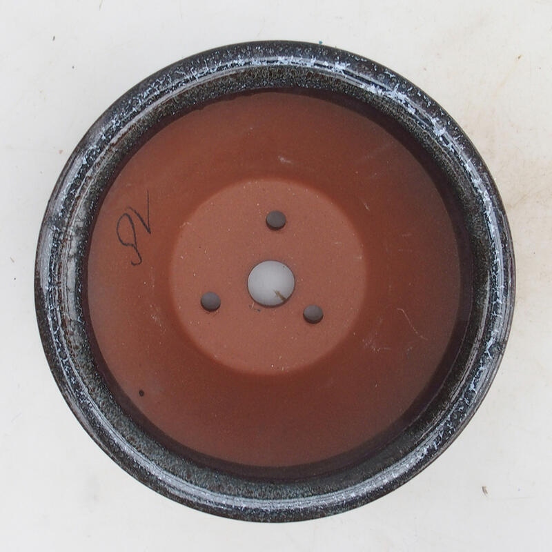 Bonsai tál 15 x 15 x 7 cm, bordó szürke színben