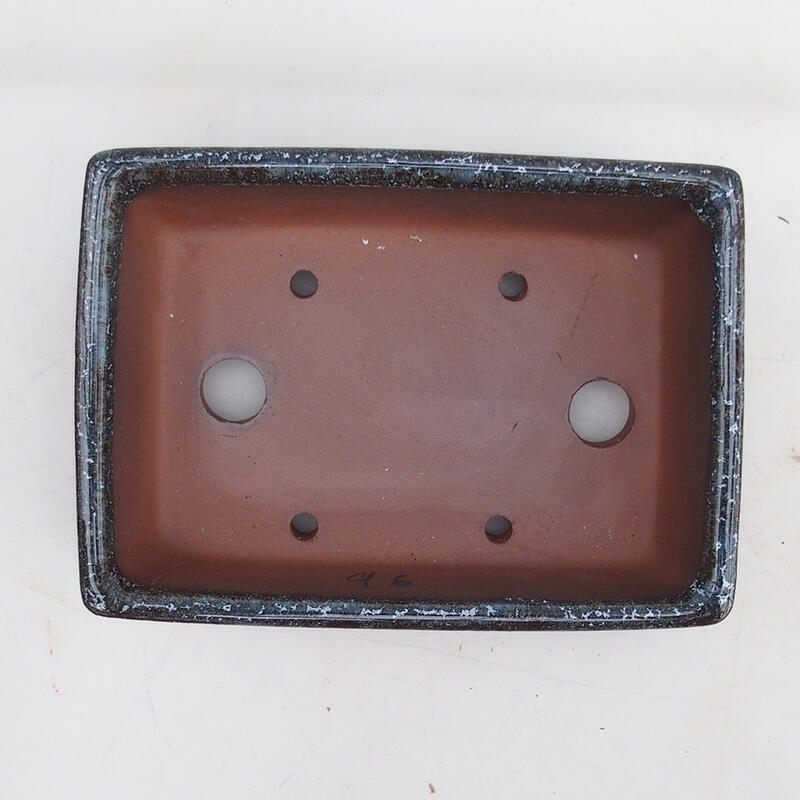 Bonsai tál 16 x 11,5 x 4,5 cm, bordó szürke színben