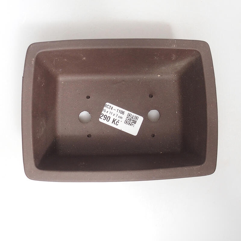 Bonsai tál 16 x 12 x 6,5 cm, barna