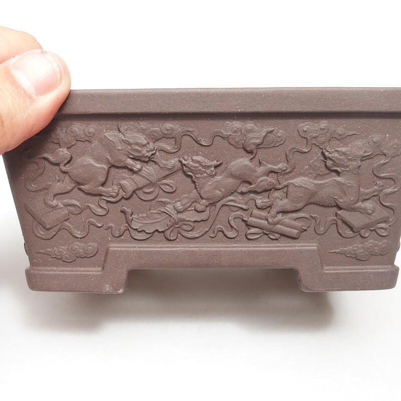 Bonsai tál 16 x 12 x 6,5 cm, barna