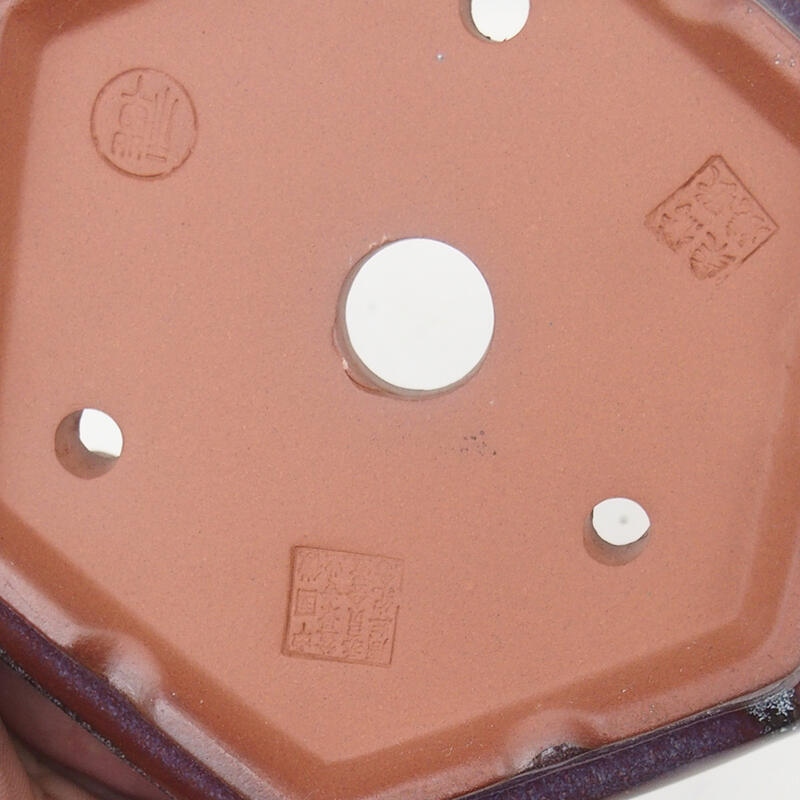 Bonsai tál 16 x 14 x 5 cm, bordó színű