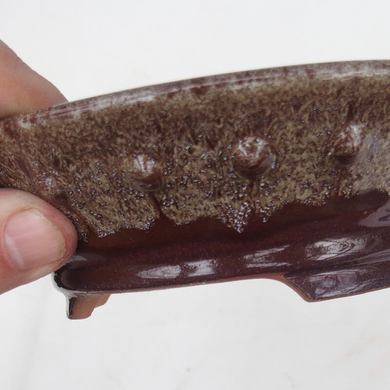 Bonsai tál 16 x 16 x 4,5 cm, barna