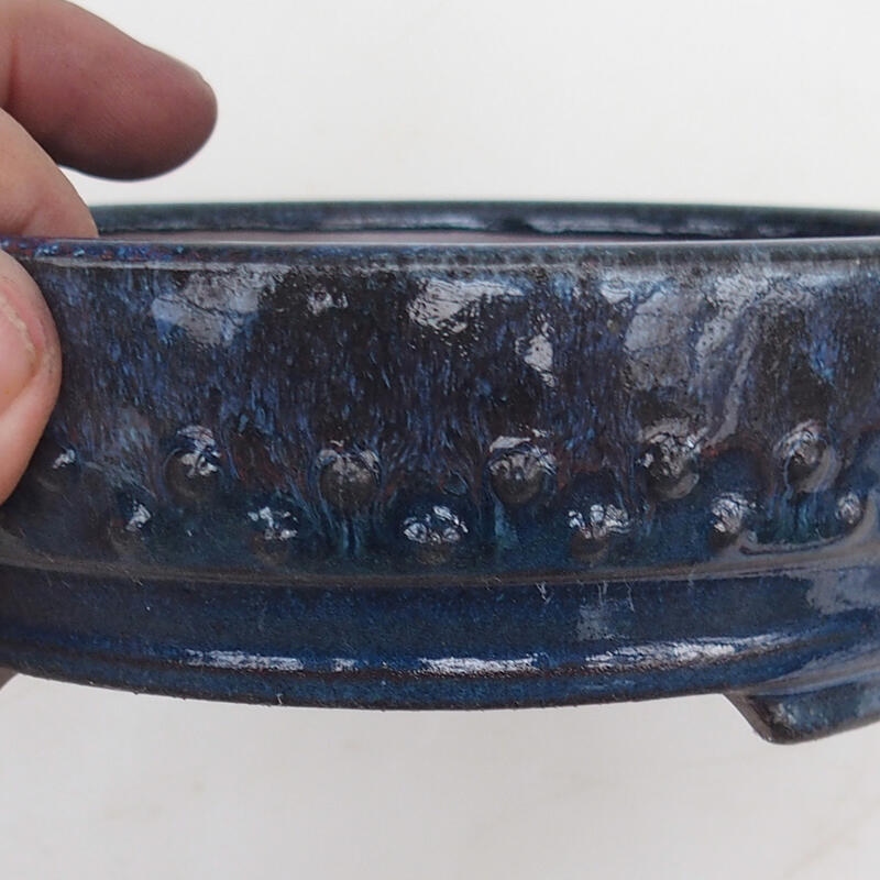 Bonsai tál 16 x 16 x 5 cm, kék színű