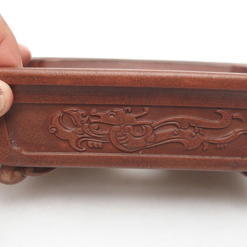 Bonsai tál 17,5 x 13,5 x 5,5 cm, barna színben