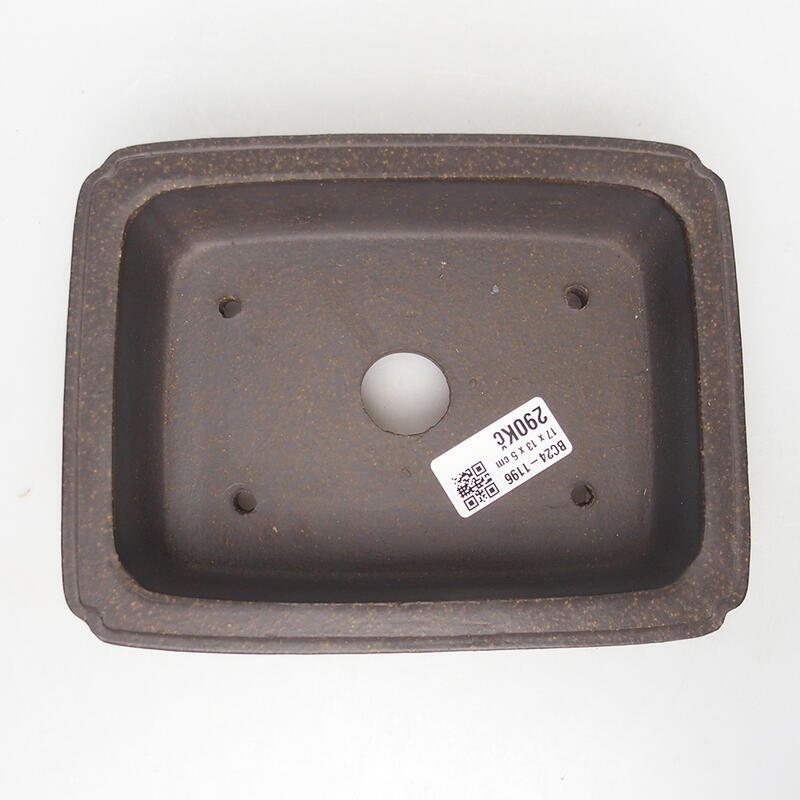 Bonsai tál 17,5 x 13,5 x 5,5 cm, barna okkersárga színben