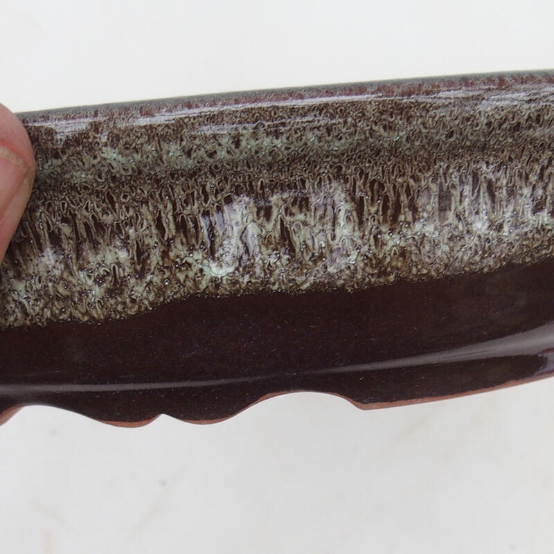 Bonsai tál 18,5 x 15 x 4,5 cm, barna színben