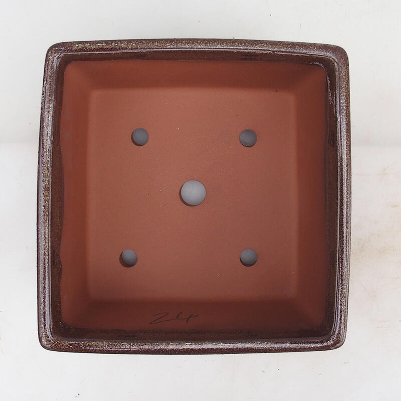 Bonsai tál 19,5 x 19,5 x 10 cm, barna színű