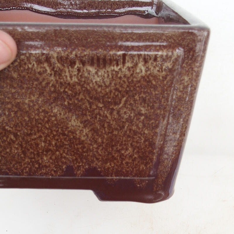 Bonsai tál 19,5 x 19,5 x 10 cm, barna színű