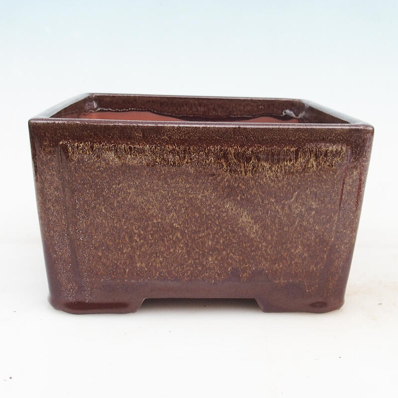 Bonsai tál 19,5 x 19,5 x 10 cm, barna színű