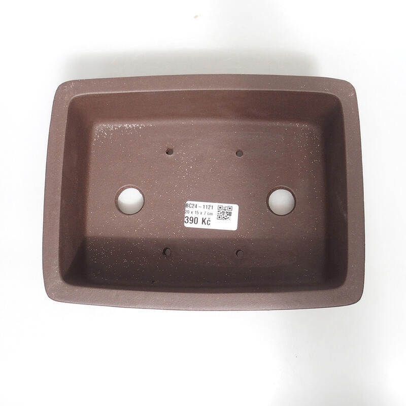 Bonsai tál 20,5 x 15,5 x 7 cm, barna színben