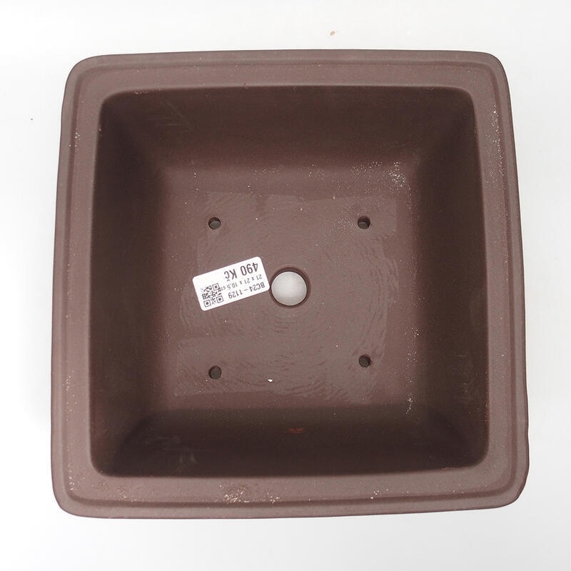 Bonsai tál 20,5 x 20,5 x 10 cm, barna színben