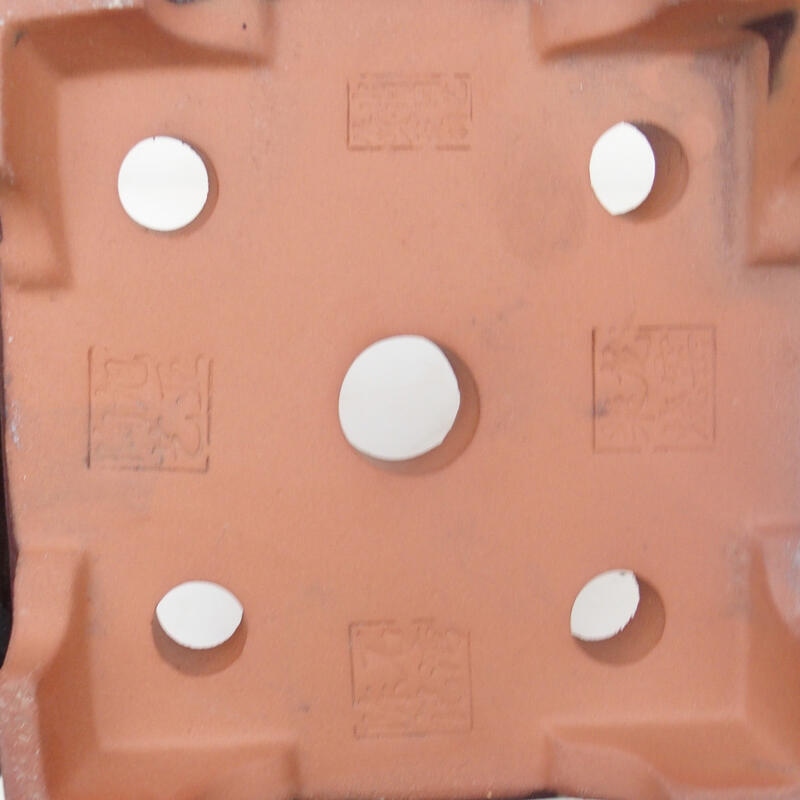 Bonsai tál 20,5 x 20,5 x 15 cm, barna színben