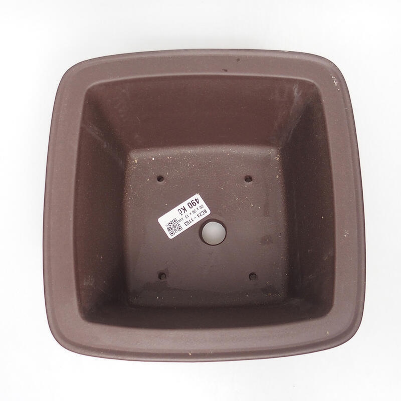 Bonsai tál 20 x 20 x 12,5 cm, barna