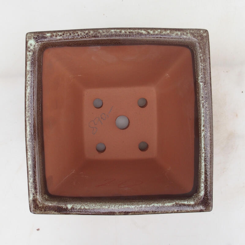 Bonsai tál 20 x 20 x 15,5 cm, barna