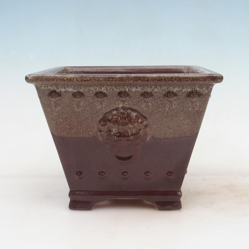 Bonsai tál 20 x 20 x 15,5 cm, barna