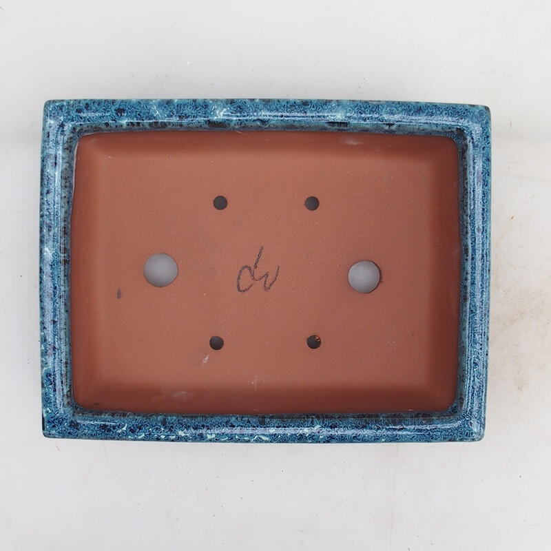 Bonsai tál 21,5 x 16 x 5 cm, kék-fehér színben