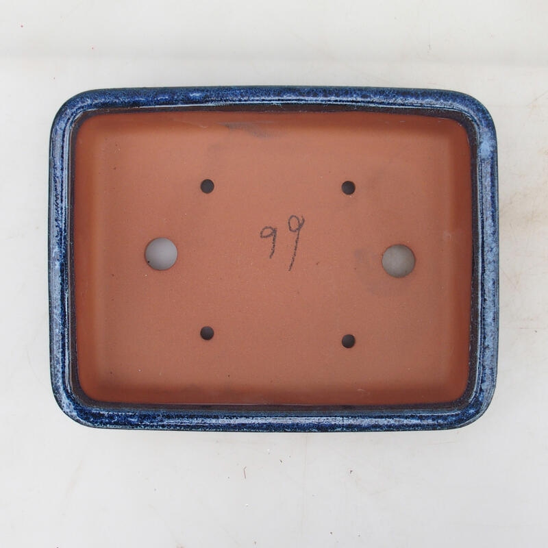 Bonsai tál 21,5 x 17 x 5,5 cm, kék-fehér színben