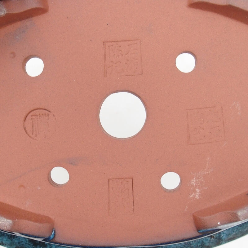 Bonsai tál 21 x 14 x 5 cm, kék-zöld