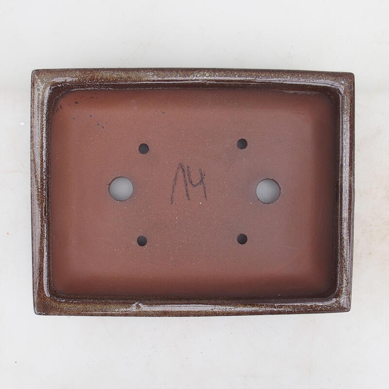 Bonsai tál 21 x 16,5 x 4,5 cm, barna