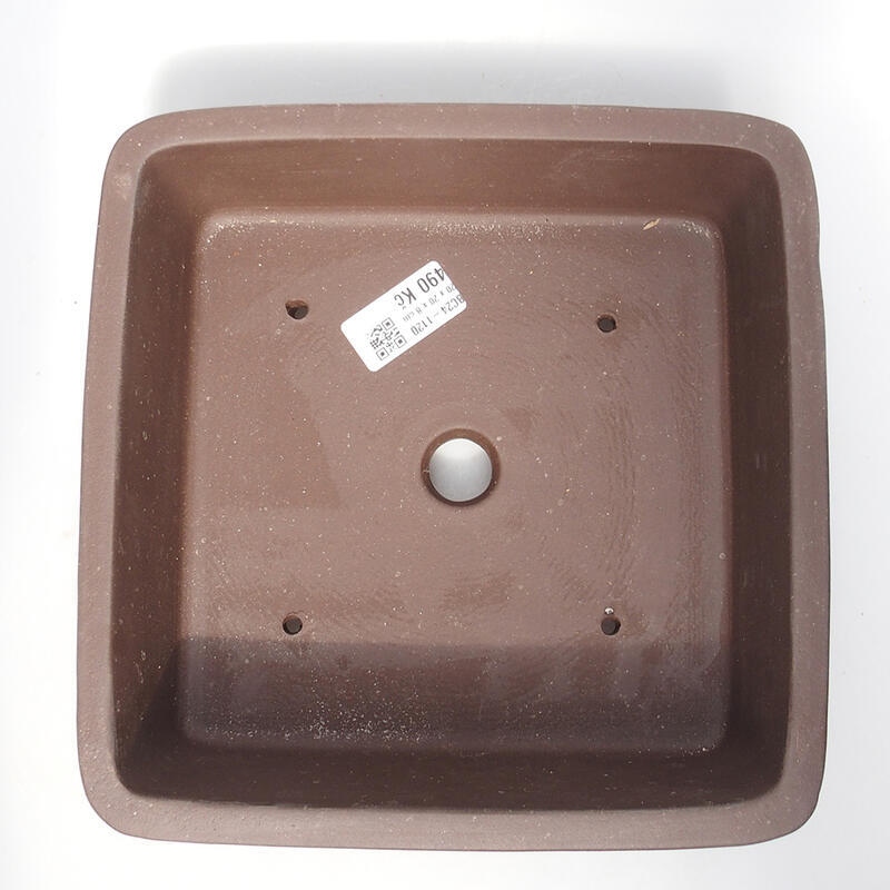 Bonsai tál 21 x 21 x 7,5 cm, barna