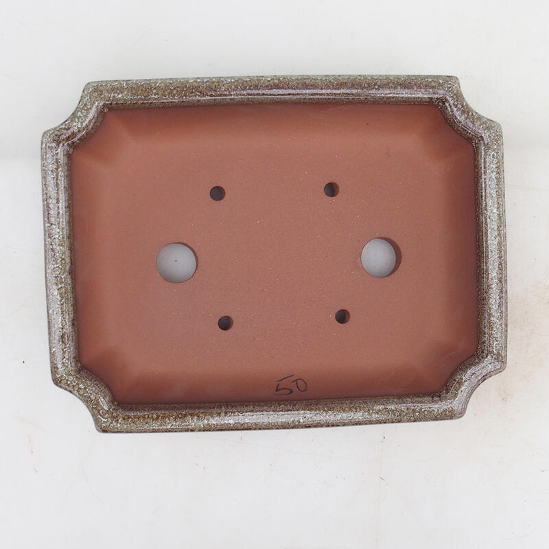 Bonsai tál 22 x 16,5 x 4 cm, barna