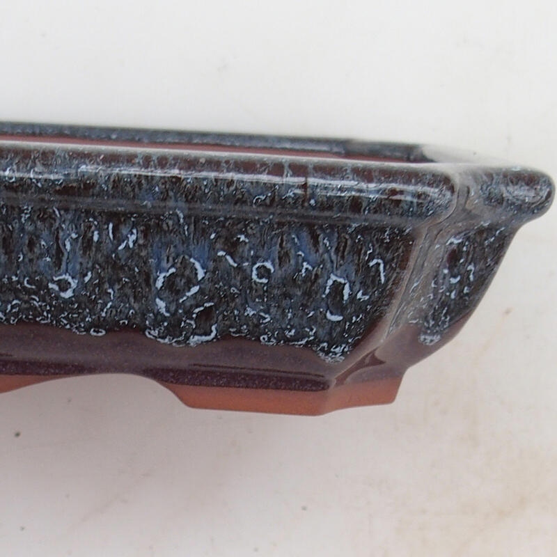 Bonsai tál 22 x 16,5 x 4 cm, bordó színű