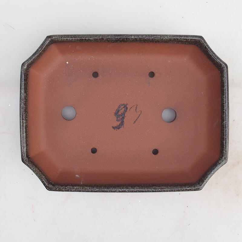 Bonsai tál 23 x 17,5 x 4,5 cm, barna