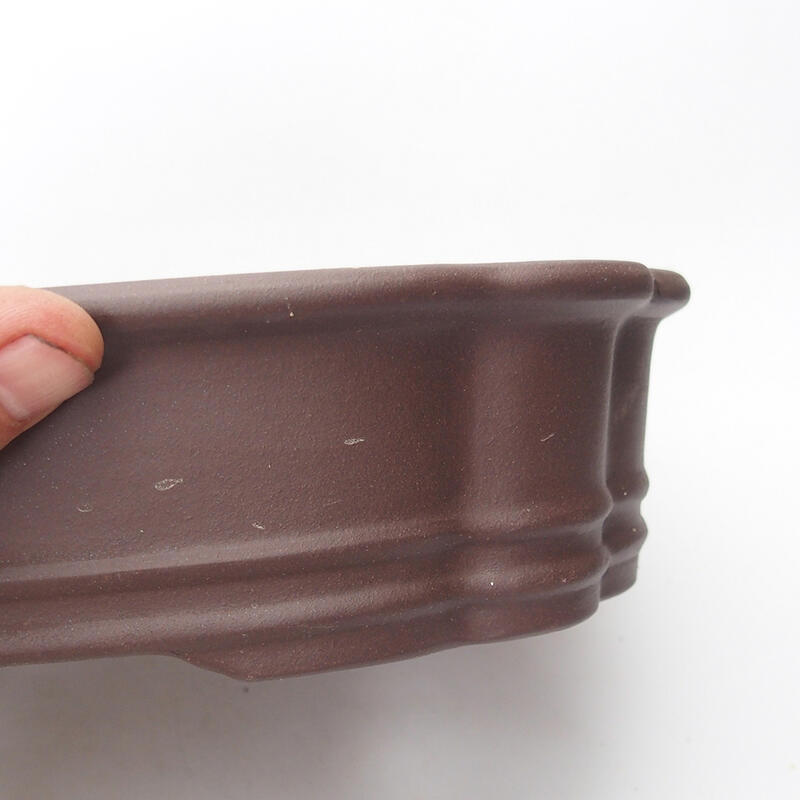 Bonsai tál 25,5 x 20 x 6 cm, barna