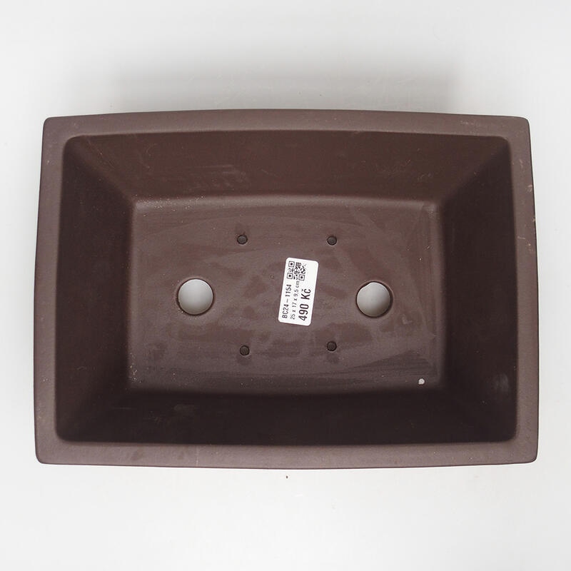 Bonsai tál 25 x 18 x 10 cm, barna