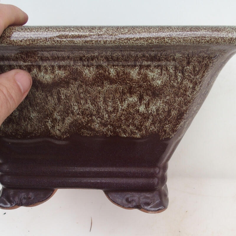 Bonsai tál 27 x 27 x 14,5 cm, barna