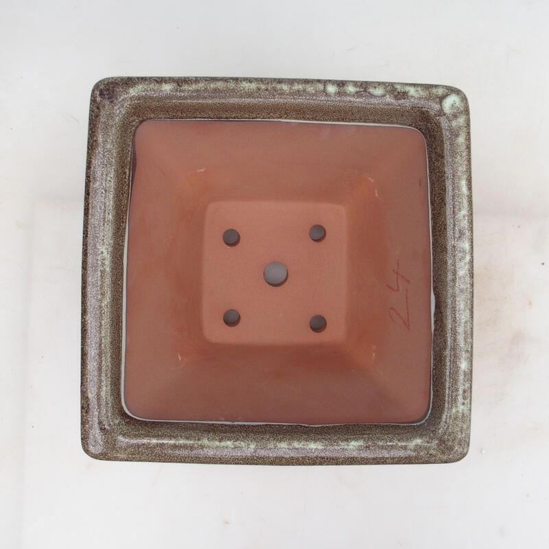 Bonsai tál 27 x 27 x 14,5 cm, barna