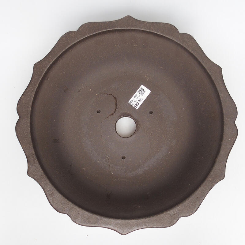 Bonsai tál 30 x 30 x 12 cm, színe barnás okkersárga