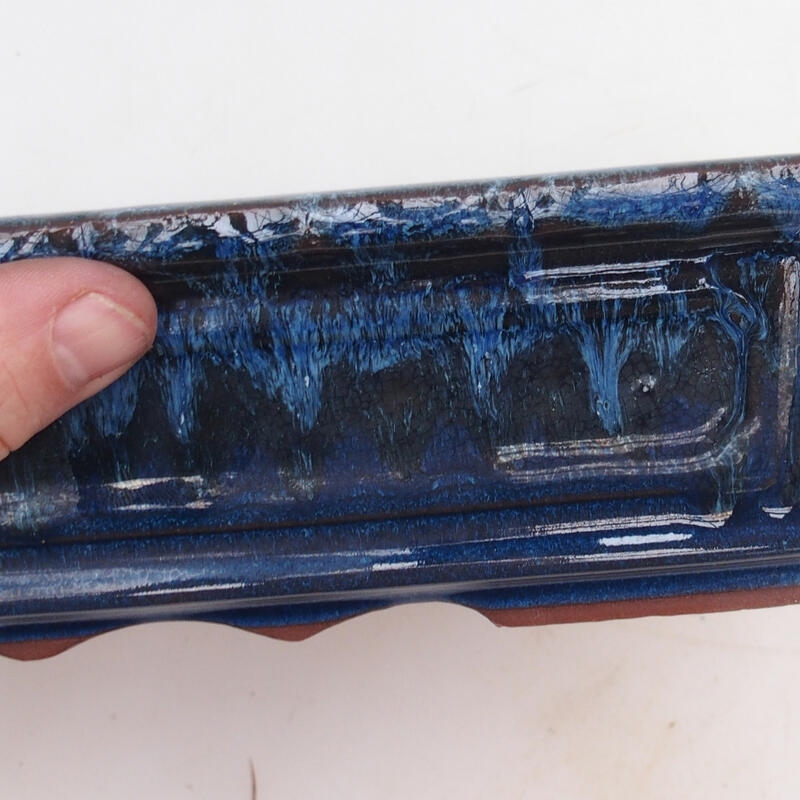 Bonsai tál 31 x 23 x 6,5 cm, kék színű