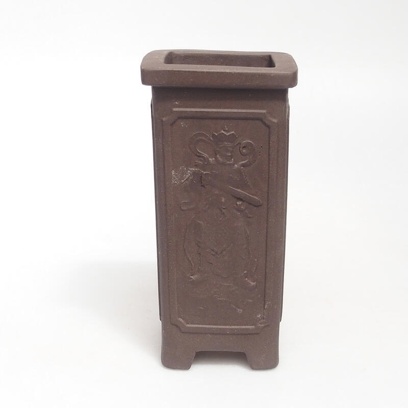 Bonsai tál 6,5 x 6,5 x 13 cm, barna