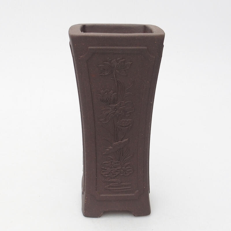 Bonsai tálka 6 x 6 x 13 cm, barna