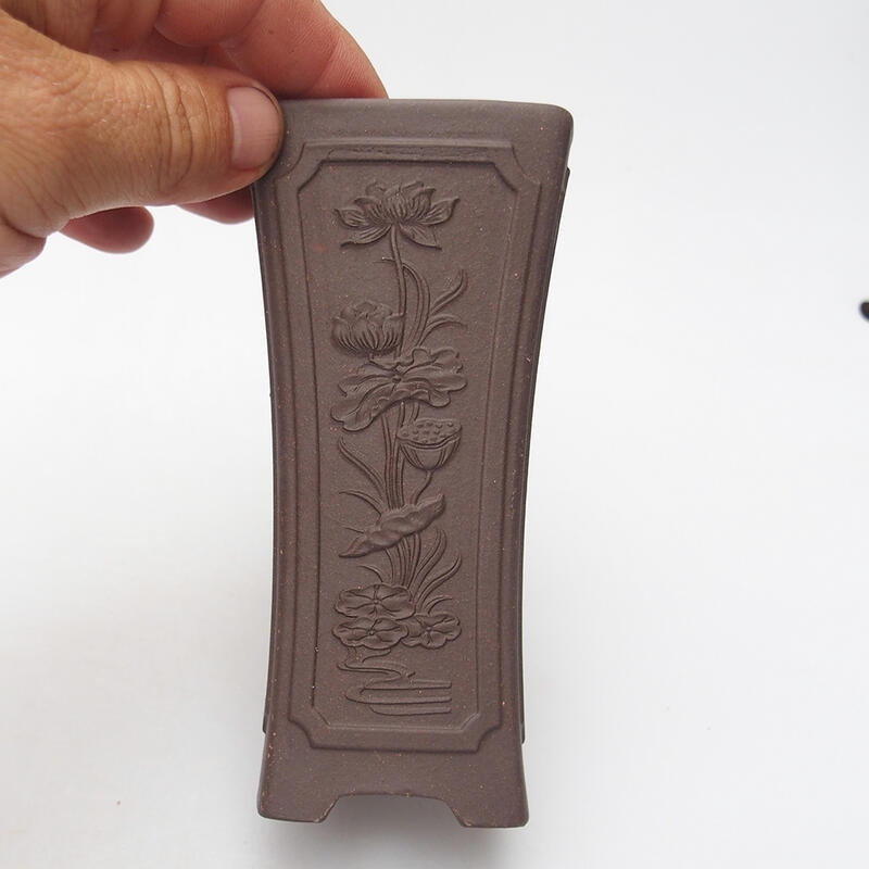 Bonsai tálka 6 x 6 x 13 cm, barna