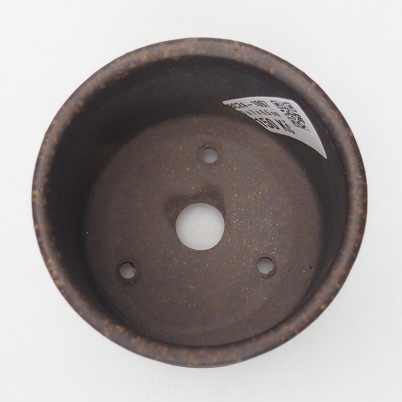 Bonsai tál 7,5 x 7,5 x 6,5 cm, szín barna okkersárga