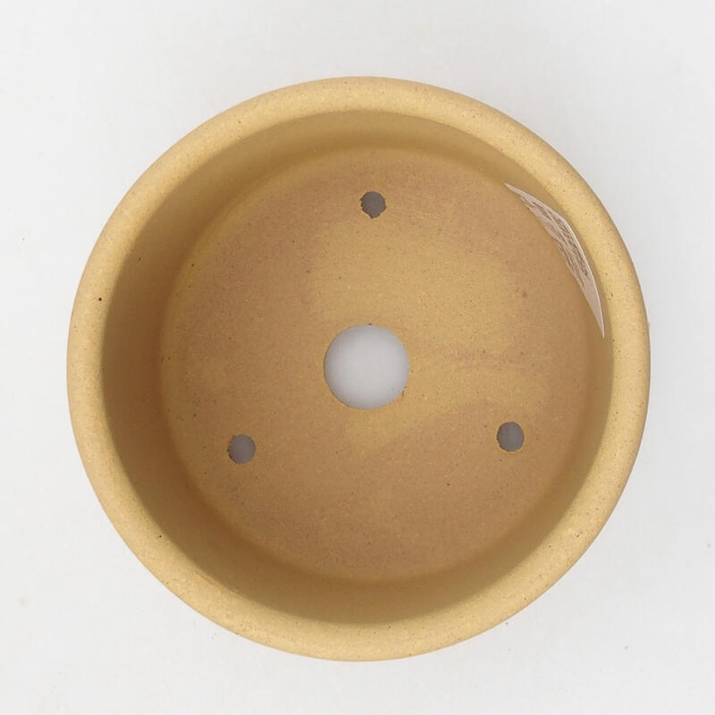 Bonsai tál 7,5 x 7,5 x 6,5 cm, okkersárga színben