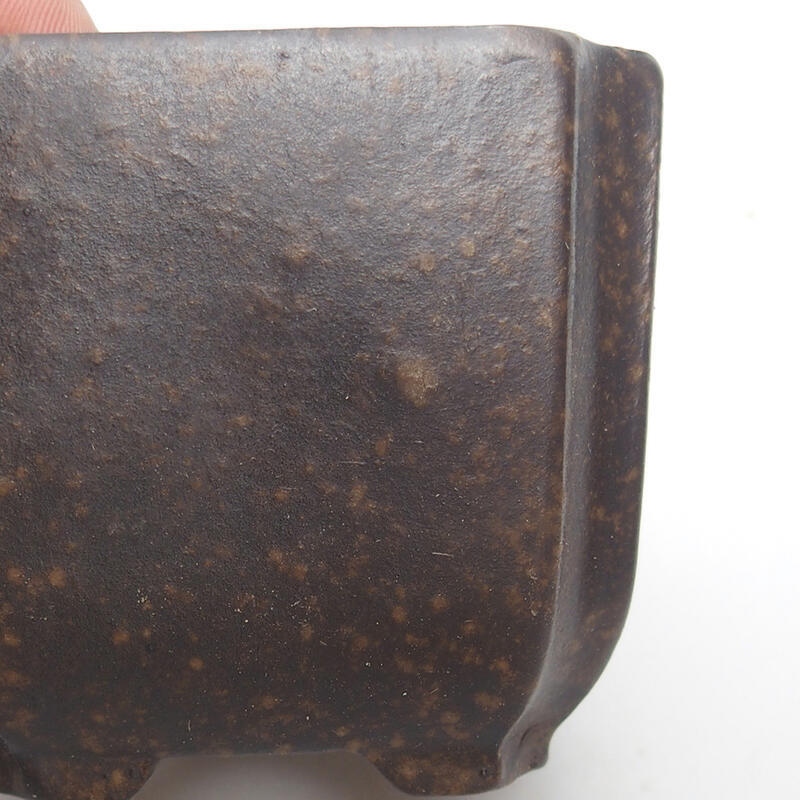 Bonsai tál 7 x 7 x 6 cm, színe barnás okkersárga