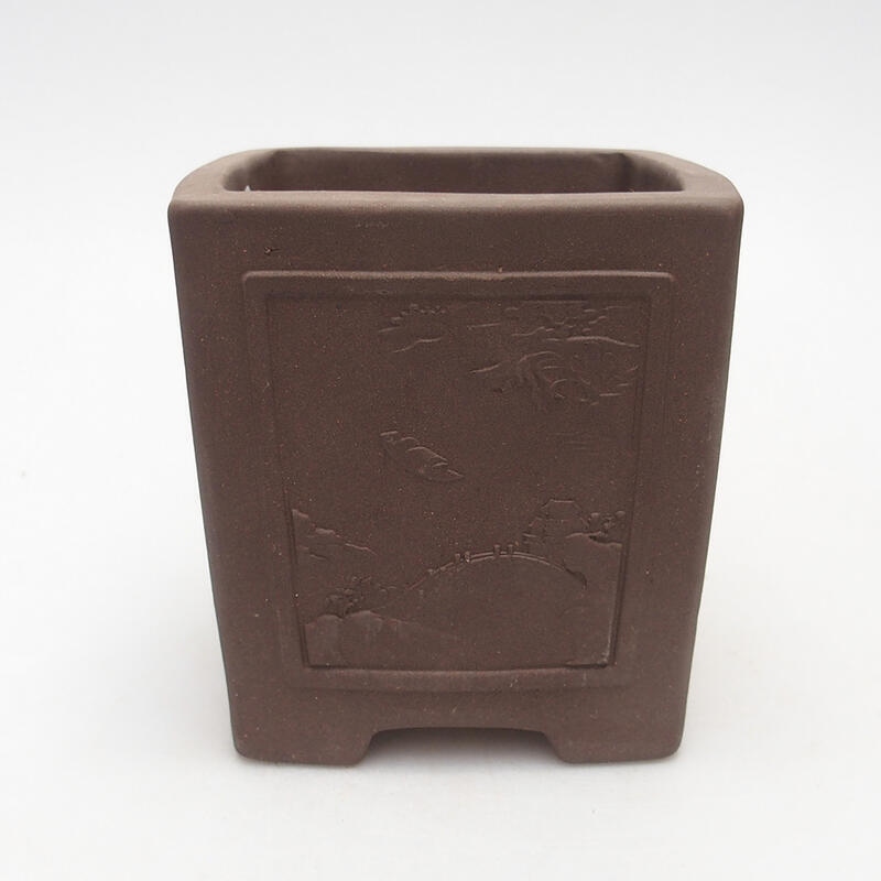 Bonsai tál 9,5 x 9,5 x 10 cm, barna színű