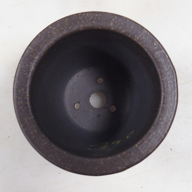 Bonsai tál 9,5 x 9,5 x 7,5 cm, barna okkersárga színben