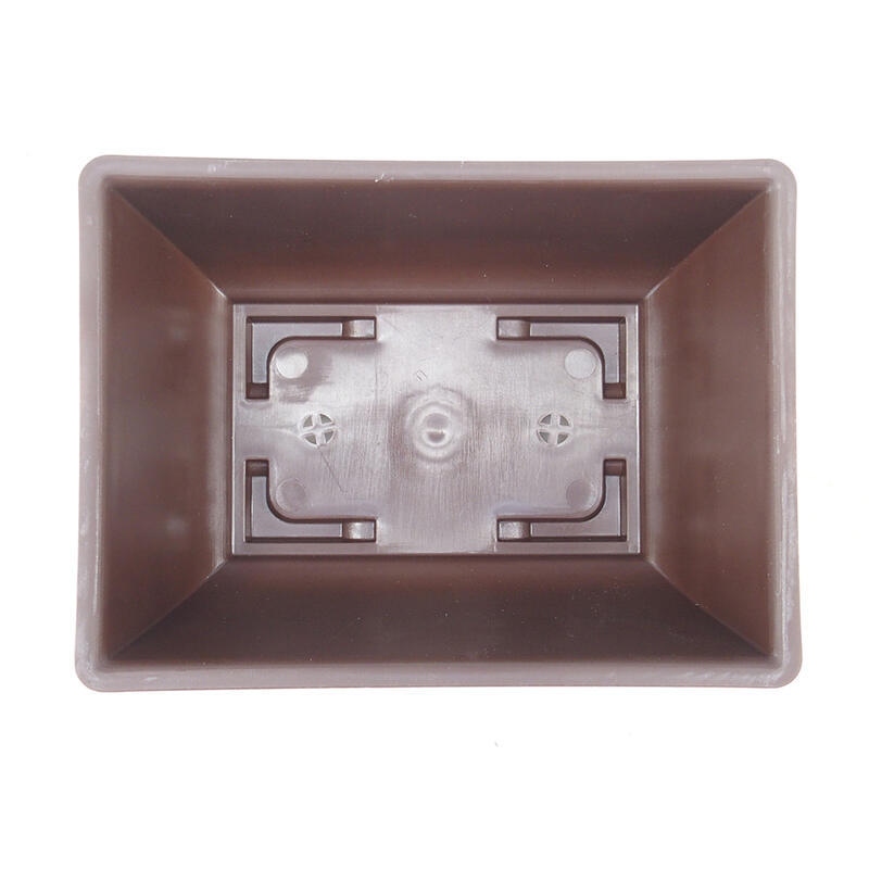 Bonsai tál műanyag MP-1 barna - 15 x 11 x 6,5 cm