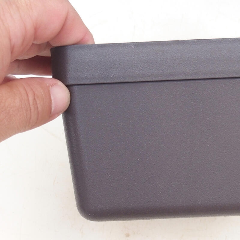 Bonsai tál műanyag YMDR-2 barna - 13 x 13 x 9 cm