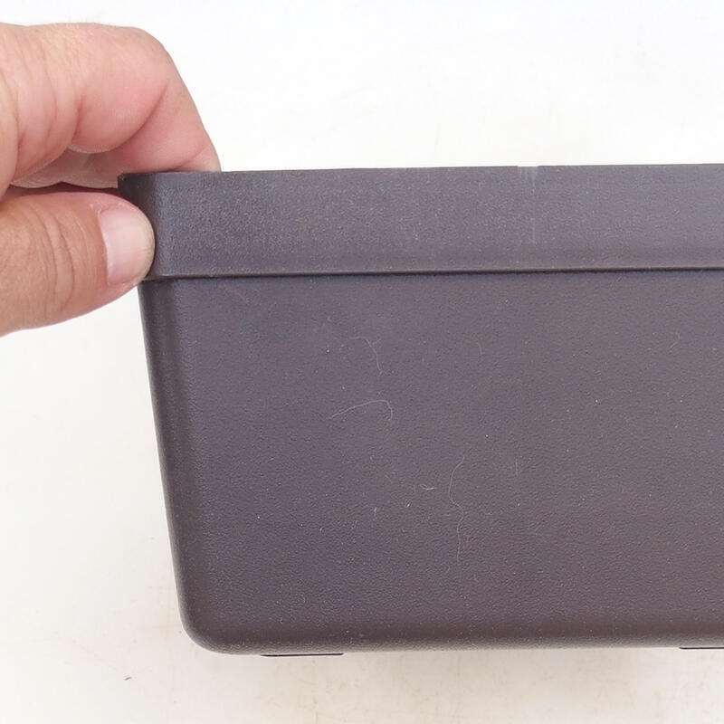 Bonsai tál műanyag YMDR barna -1 - 16 x 16 x 10 cm